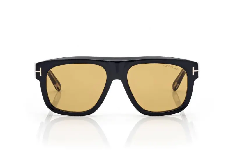 ICON GEOMETRIC SUNGLASSES SHINY BLACK / BROWN online